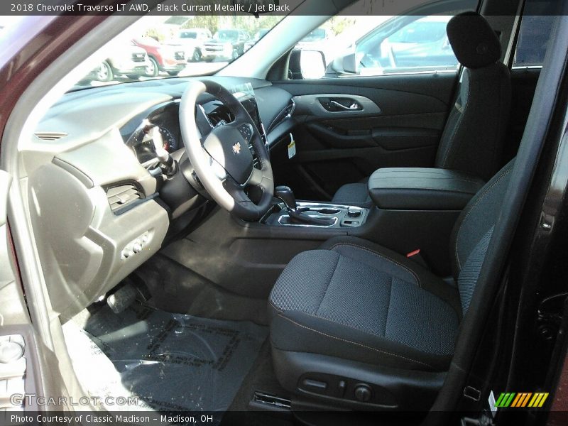 Black Currant Metallic / Jet Black 2018 Chevrolet Traverse LT AWD