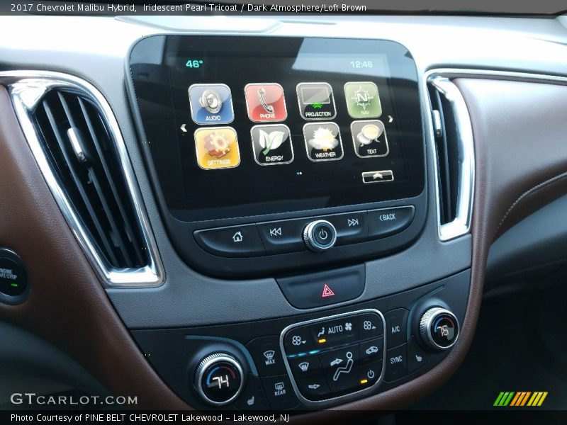 Iridescent Pearl Tricoat / Dark Atmosphere/Loft Brown 2017 Chevrolet Malibu Hybrid