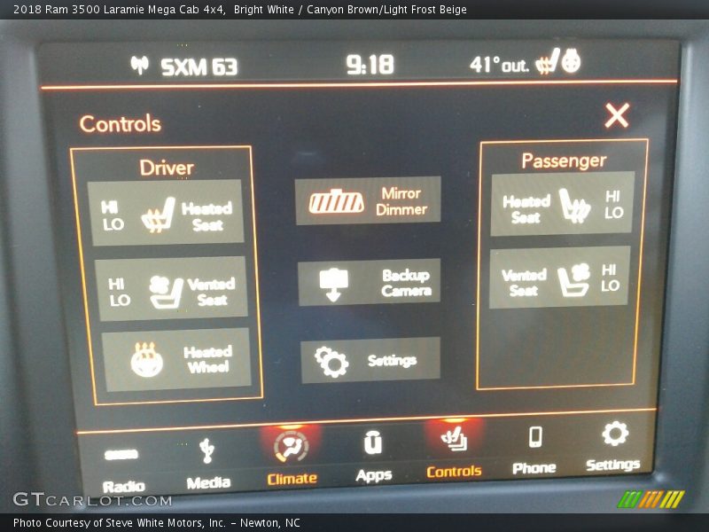 Bright White / Canyon Brown/Light Frost Beige 2018 Ram 3500 Laramie Mega Cab 4x4