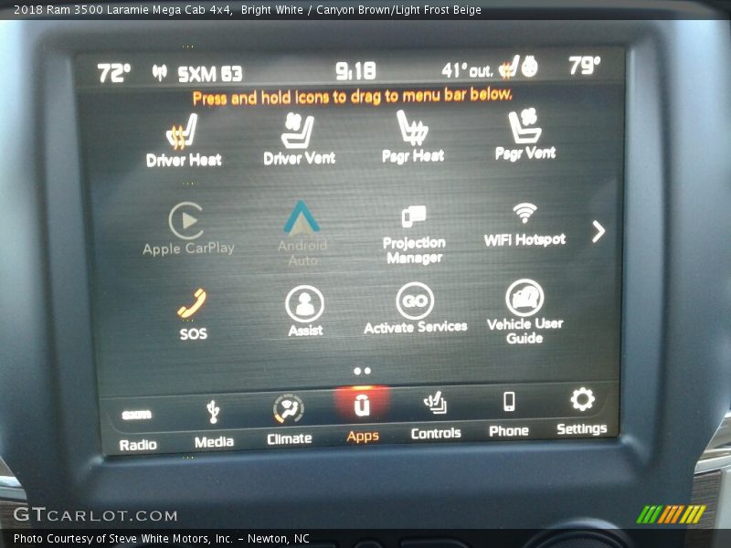 Bright White / Canyon Brown/Light Frost Beige 2018 Ram 3500 Laramie Mega Cab 4x4