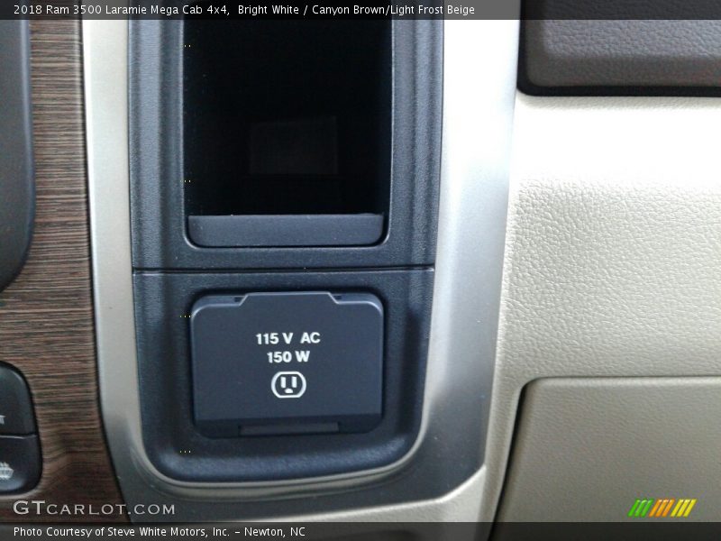 Bright White / Canyon Brown/Light Frost Beige 2018 Ram 3500 Laramie Mega Cab 4x4