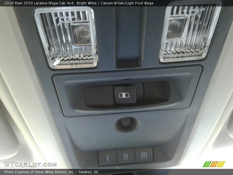 Bright White / Canyon Brown/Light Frost Beige 2018 Ram 3500 Laramie Mega Cab 4x4