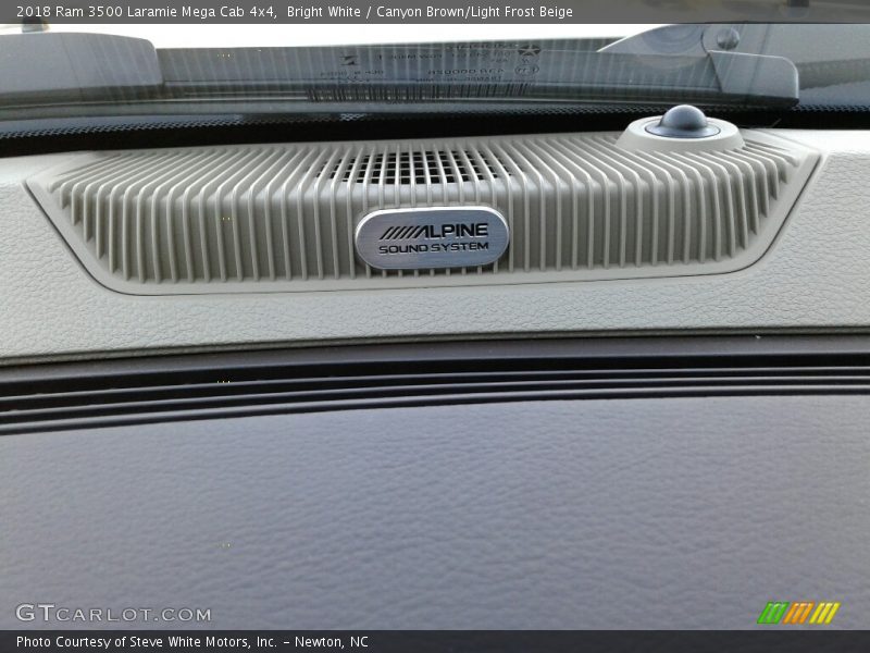 Bright White / Canyon Brown/Light Frost Beige 2018 Ram 3500 Laramie Mega Cab 4x4