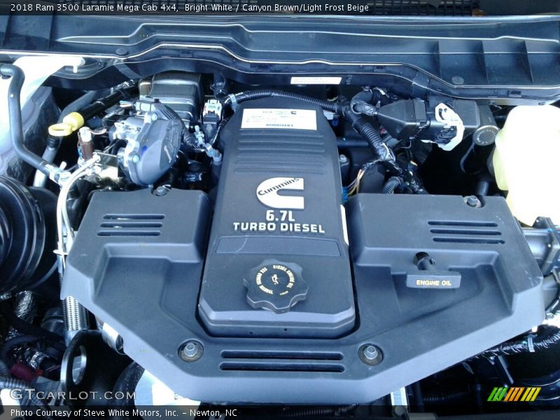  2018 3500 Laramie Mega Cab 4x4 Engine - 6.7 Liter OHV 24-Valve Cummins Turbo-Diesel Inline 6 Cylinder
