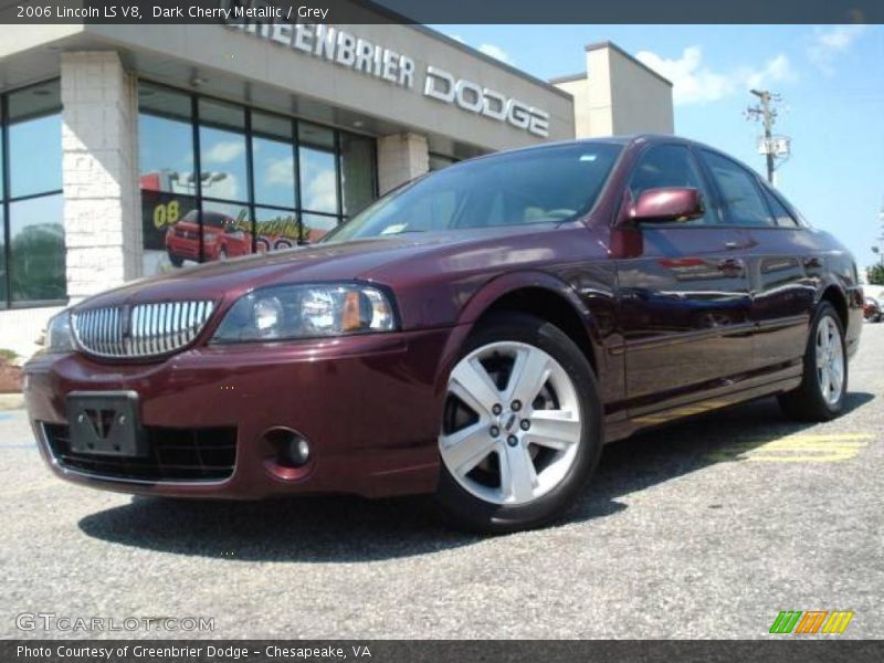 Dark Cherry Metallic / Grey 2006 Lincoln LS V8