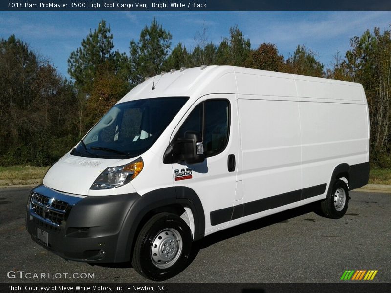Bright White / Black 2018 Ram ProMaster 3500 High Roof Cargo Van