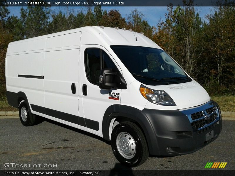 Bright White / Black 2018 Ram ProMaster 3500 High Roof Cargo Van