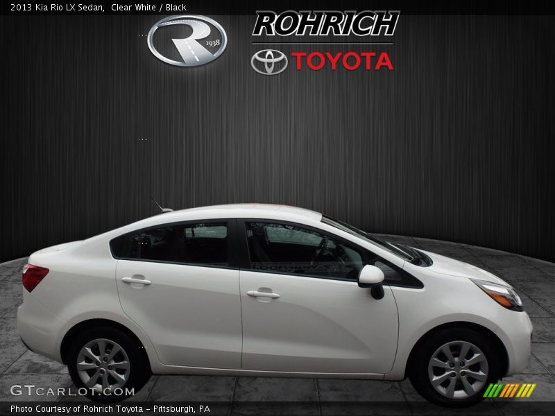 Clear White / Black 2013 Kia Rio LX Sedan