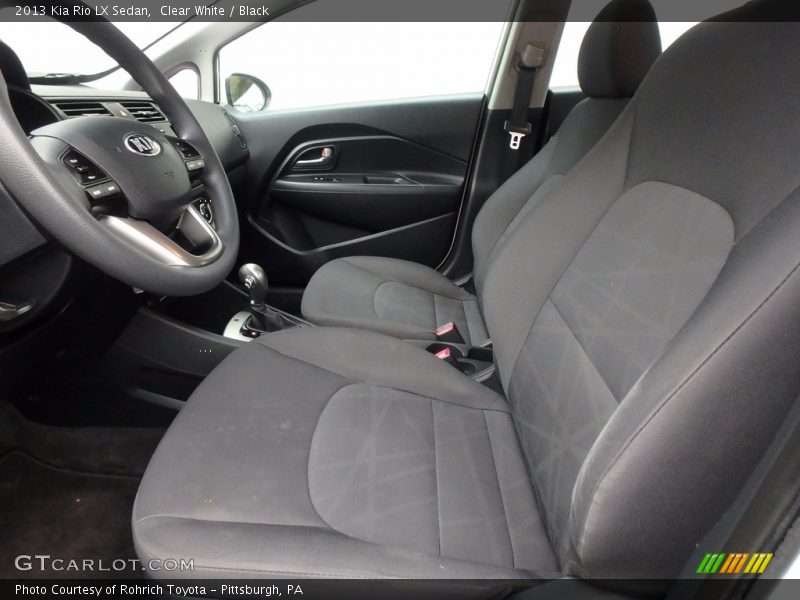 Clear White / Black 2013 Kia Rio LX Sedan