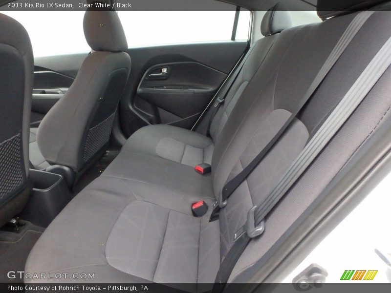 Clear White / Black 2013 Kia Rio LX Sedan
