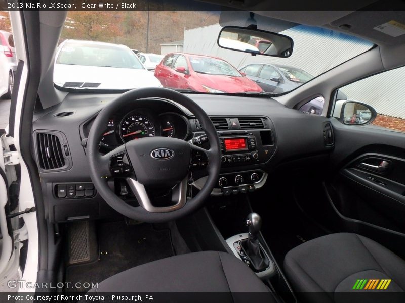 Clear White / Black 2013 Kia Rio LX Sedan