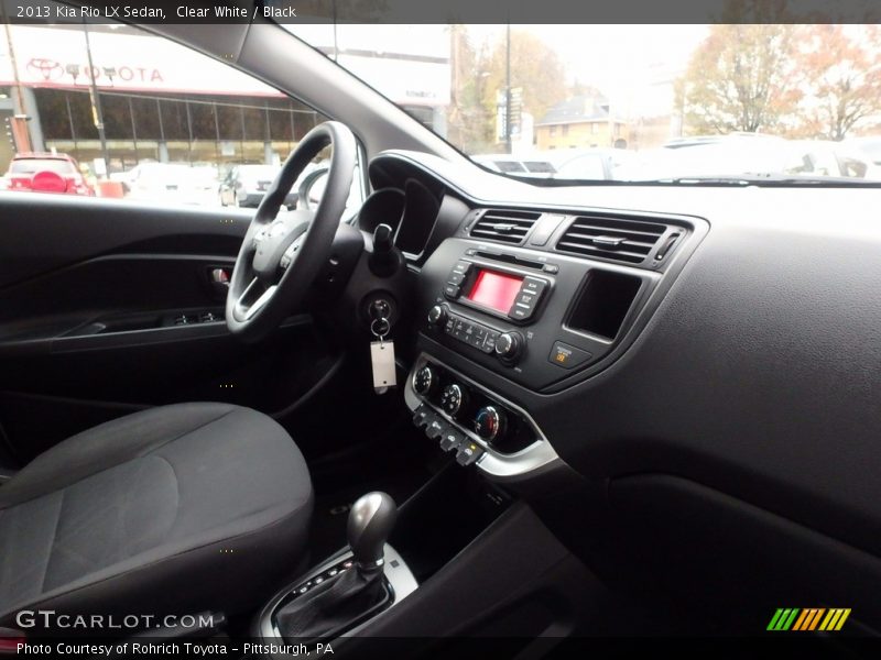 Clear White / Black 2013 Kia Rio LX Sedan