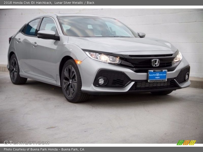 Lunar Silver Metallic / Black 2018 Honda Civic EX Hatchback