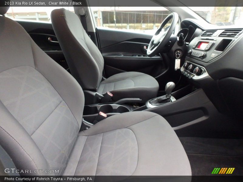 Clear White / Black 2013 Kia Rio LX Sedan