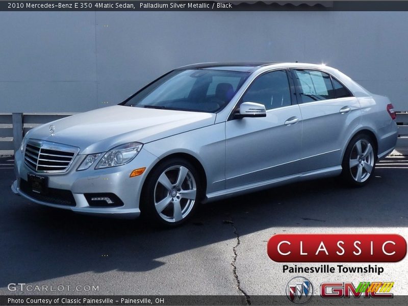 Palladium Silver Metallic / Black 2010 Mercedes-Benz E 350 4Matic Sedan