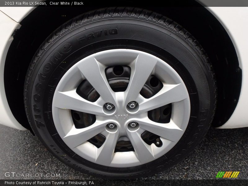 Clear White / Black 2013 Kia Rio LX Sedan