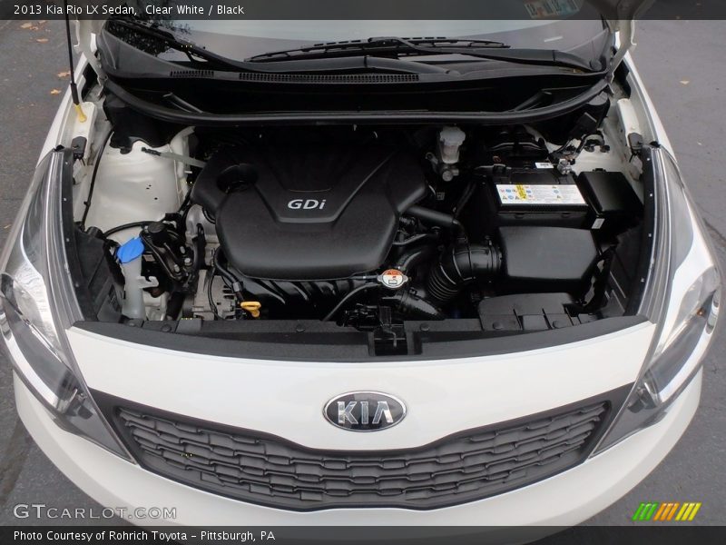 Clear White / Black 2013 Kia Rio LX Sedan