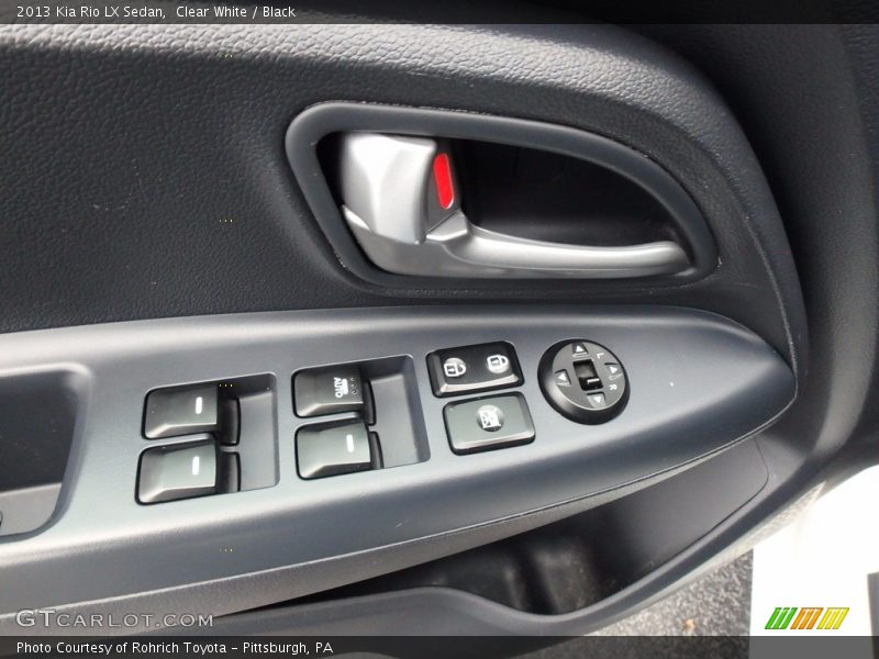 Clear White / Black 2013 Kia Rio LX Sedan