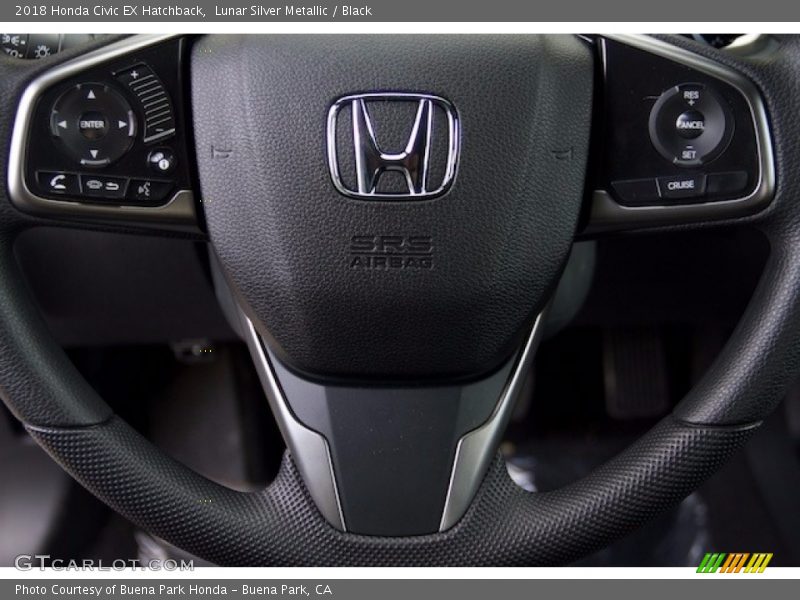 Lunar Silver Metallic / Black 2018 Honda Civic EX Hatchback