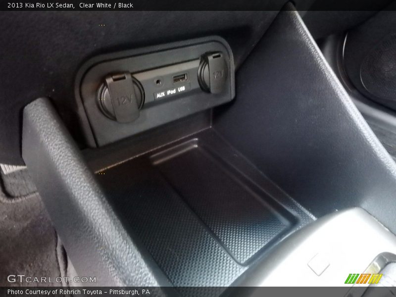 Clear White / Black 2013 Kia Rio LX Sedan