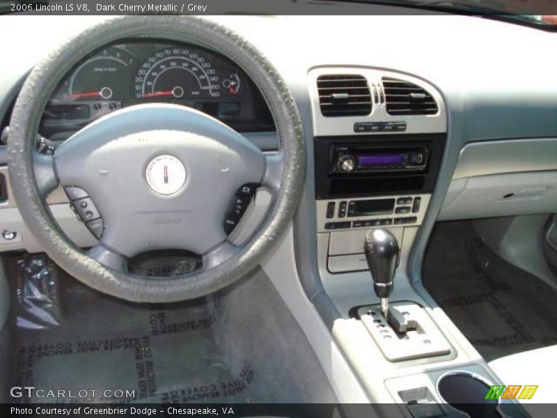 Dark Cherry Metallic / Grey 2006 Lincoln LS V8