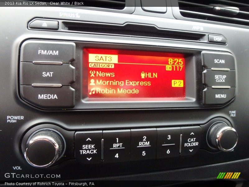 Clear White / Black 2013 Kia Rio LX Sedan