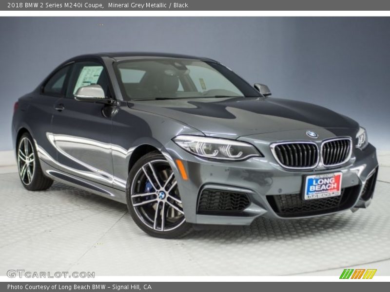 Mineral Grey Metallic / Black 2018 BMW 2 Series M240i Coupe