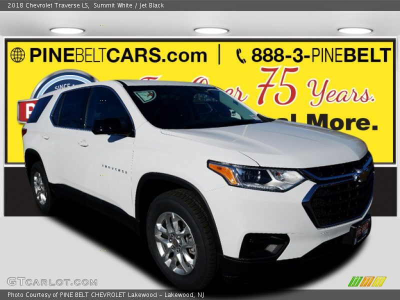 Summit White / Jet Black 2018 Chevrolet Traverse LS