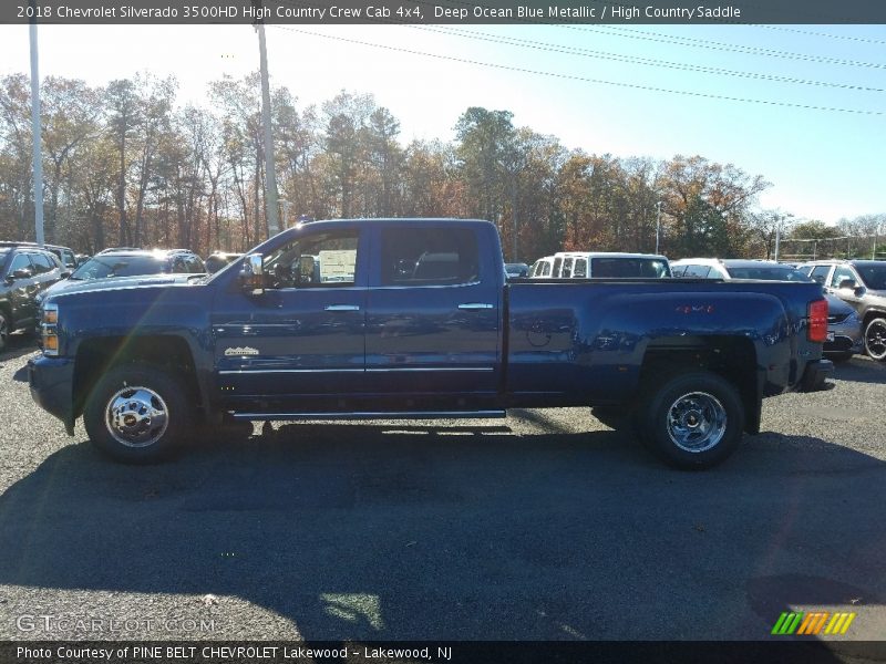 Deep Ocean Blue Metallic / High Country Saddle 2018 Chevrolet Silverado 3500HD High Country Crew Cab 4x4