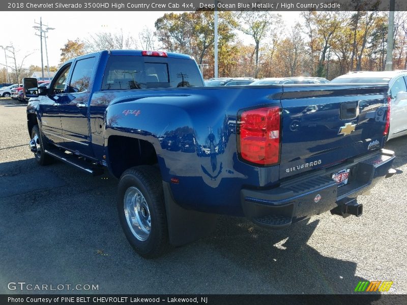 Deep Ocean Blue Metallic / High Country Saddle 2018 Chevrolet Silverado 3500HD High Country Crew Cab 4x4