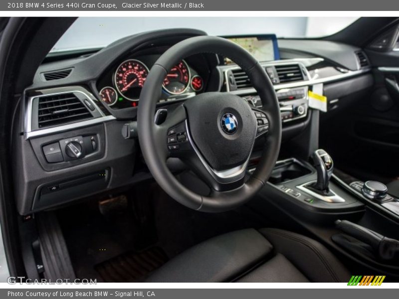 Glacier Silver Metallic / Black 2018 BMW 4 Series 440i Gran Coupe