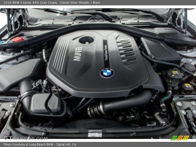Glacier Silver Metallic / Black 2018 BMW 4 Series 440i Gran Coupe