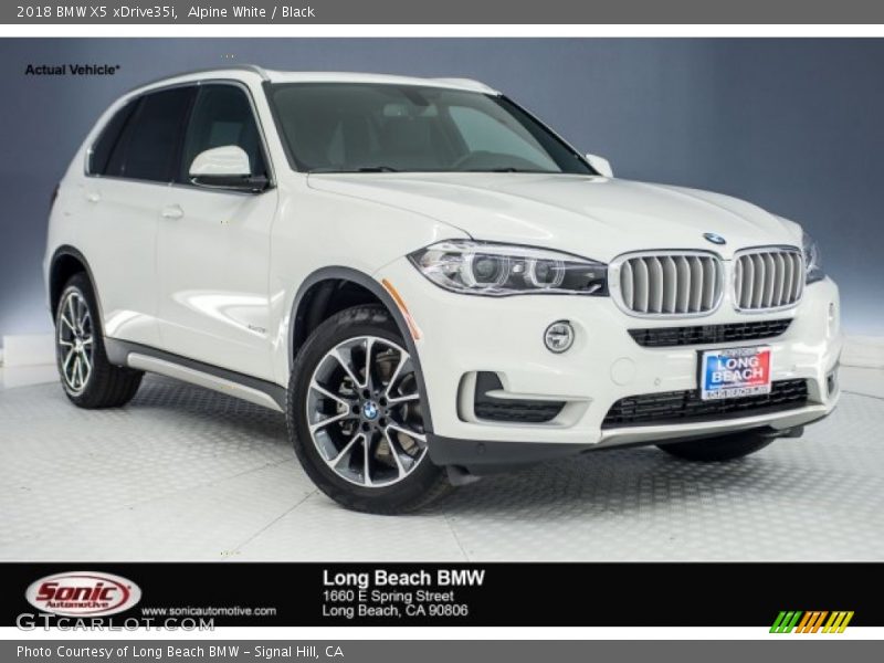 Alpine White / Black 2018 BMW X5 xDrive35i