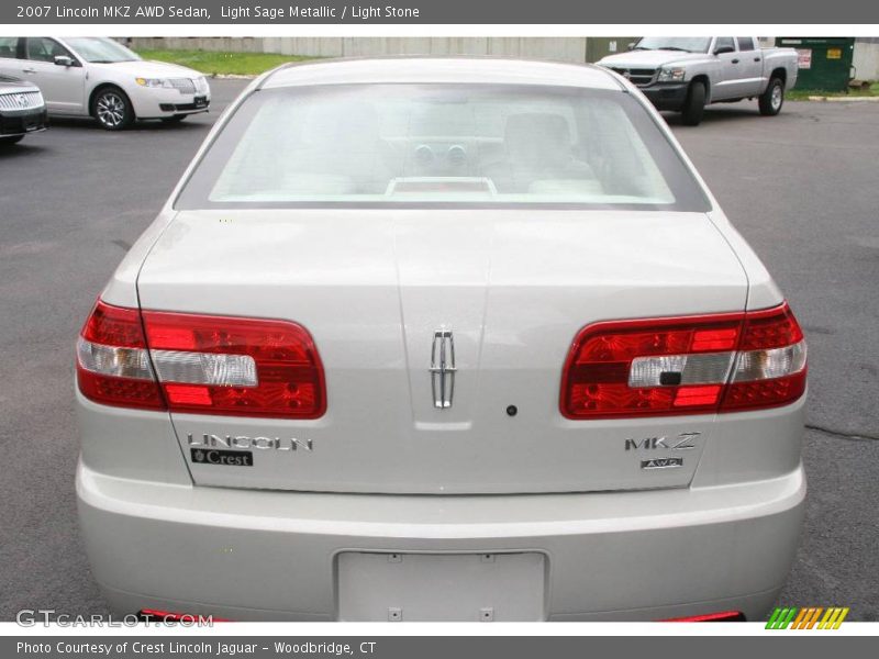 Light Sage Metallic / Light Stone 2007 Lincoln MKZ AWD Sedan