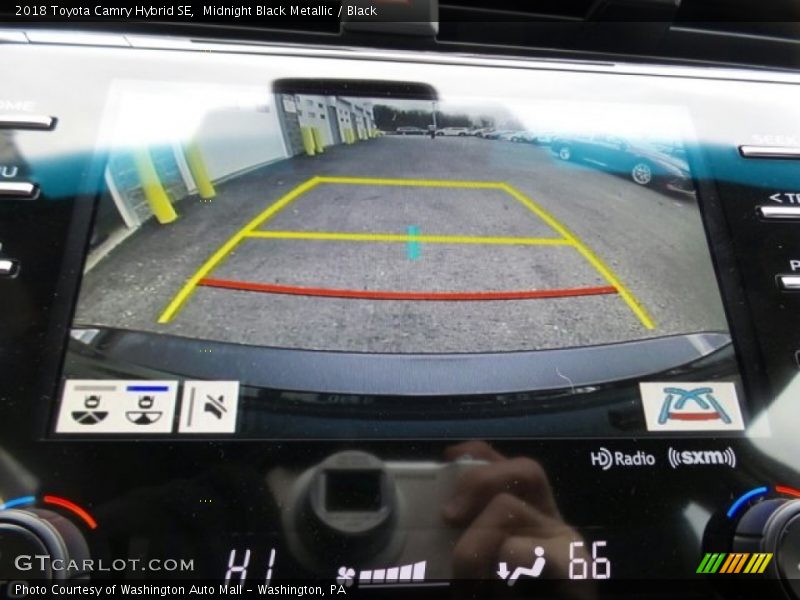 Midnight Black Metallic / Black 2018 Toyota Camry Hybrid SE