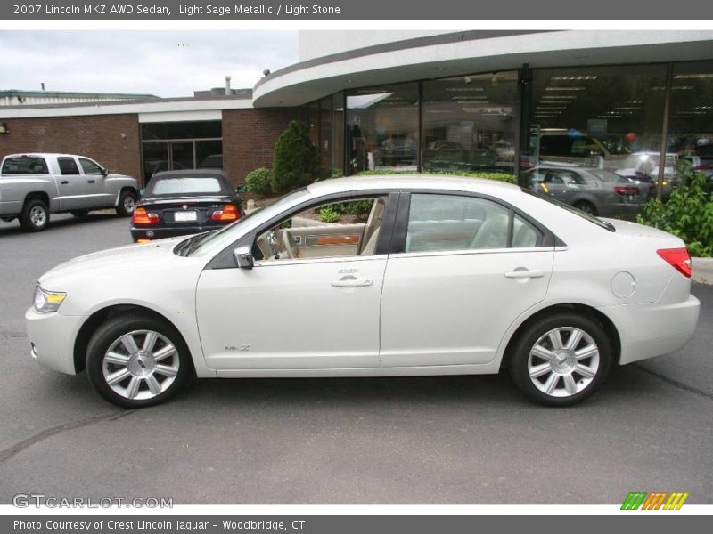 Light Sage Metallic / Light Stone 2007 Lincoln MKZ AWD Sedan