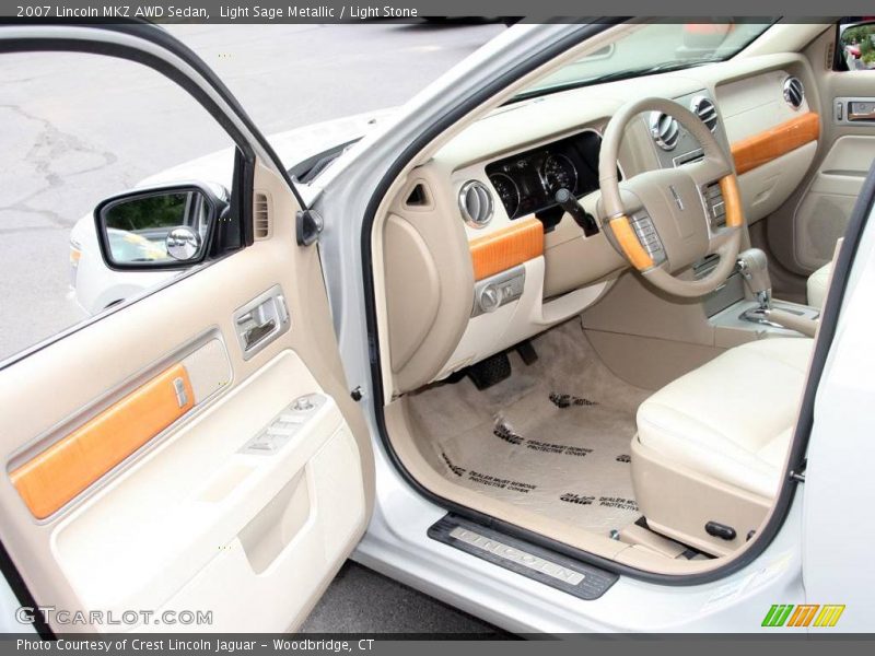 Light Sage Metallic / Light Stone 2007 Lincoln MKZ AWD Sedan