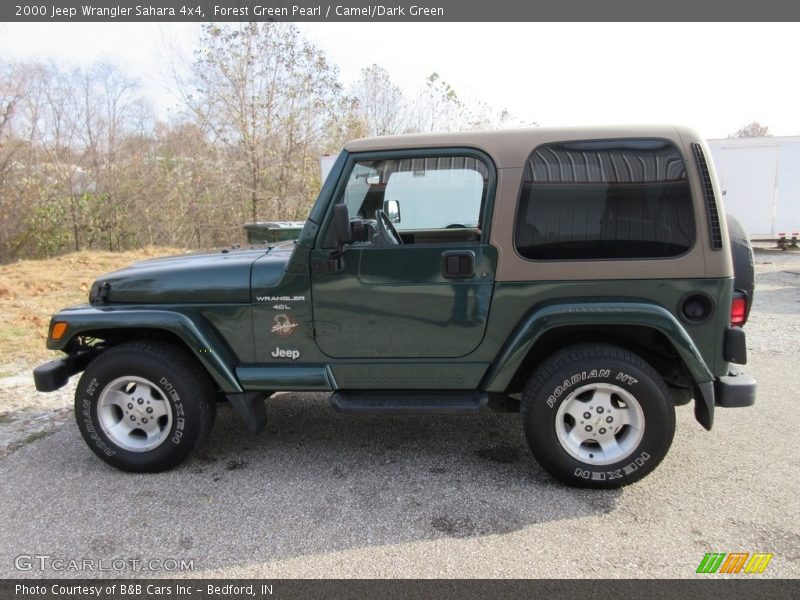 Forest Green Pearl / Camel/Dark Green 2000 Jeep Wrangler Sahara 4x4