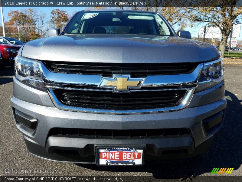 Satin Steel Metallic / Jet Black/Dark Ash 2018 Chevrolet Colorado WT Crew Cab