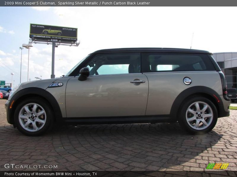 Sparkling Silver Metallic / Punch Carbon Black Leather 2009 Mini Cooper S Clubman