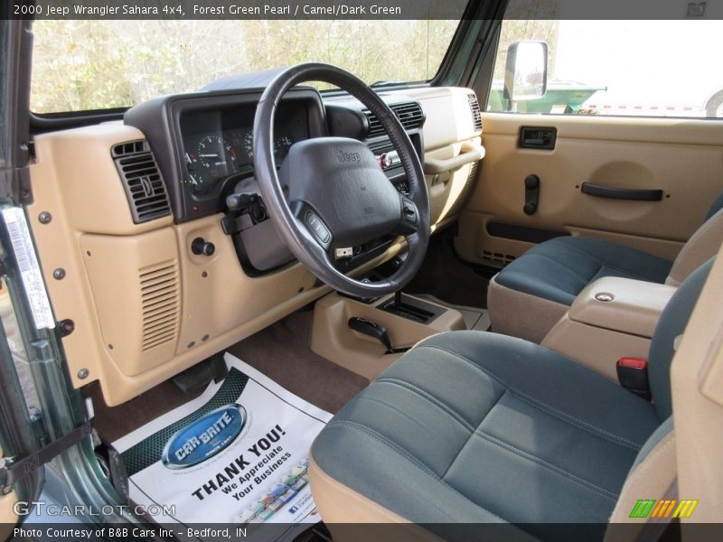 Forest Green Pearl / Camel/Dark Green 2000 Jeep Wrangler Sahara 4x4