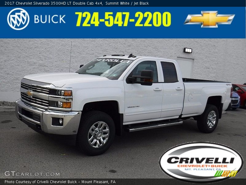 Summit White / Jet Black 2017 Chevrolet Silverado 3500HD LT Double Cab 4x4