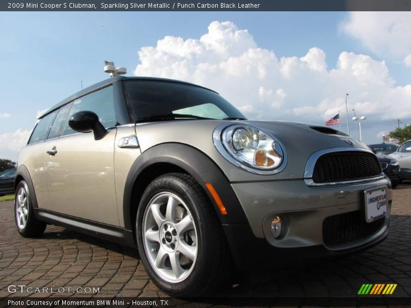 Sparkling Silver Metallic / Punch Carbon Black Leather 2009 Mini Cooper S Clubman