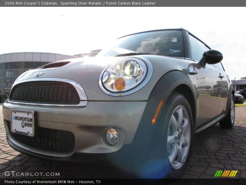Sparkling Silver Metallic / Punch Carbon Black Leather 2009 Mini Cooper S Clubman
