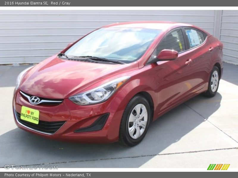Red / Gray 2016 Hyundai Elantra SE