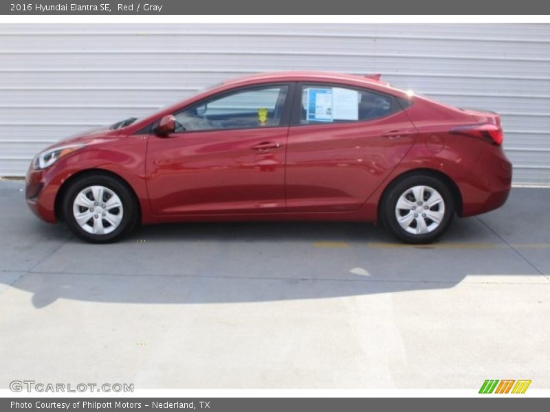 Red / Gray 2016 Hyundai Elantra SE