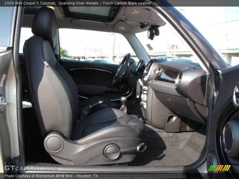Sparkling Silver Metallic / Punch Carbon Black Leather 2009 Mini Cooper S Clubman
