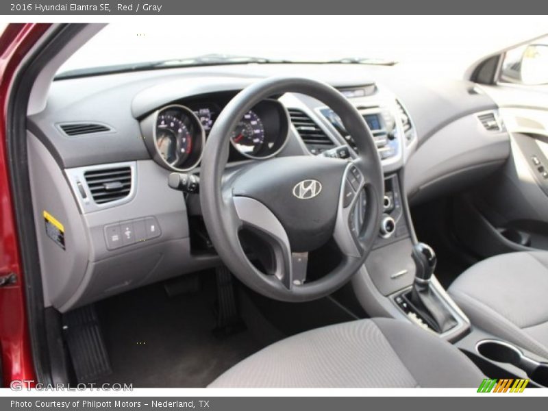 Red / Gray 2016 Hyundai Elantra SE