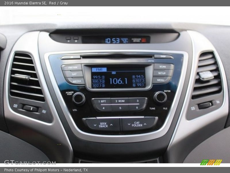 Red / Gray 2016 Hyundai Elantra SE