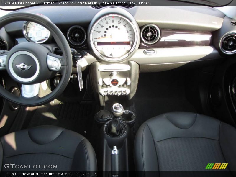 Sparkling Silver Metallic / Punch Carbon Black Leather 2009 Mini Cooper S Clubman